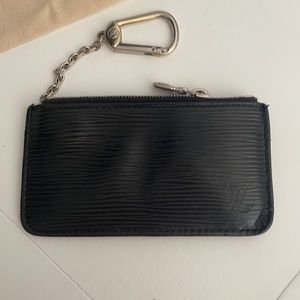 LOUIS VUITTON Epi Key Pouch Black